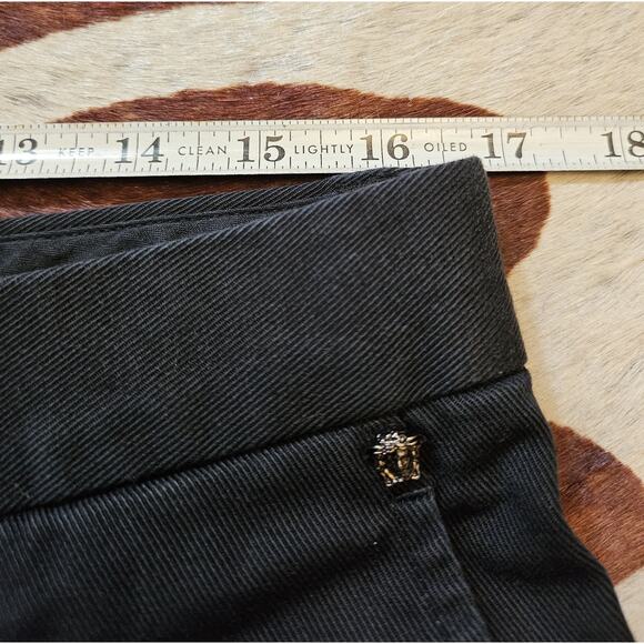 Versace Collection Mens Straight Leg Dress Pants Black EUR 50 Made In Italy 2a - Picture 6 of 8